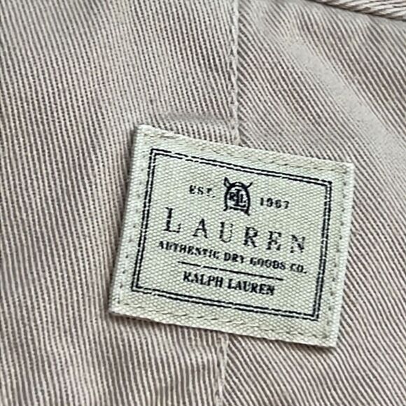 Lauren Ralph Lauren Pants Khaki High Rise Tapered Leg Ankle Size 10P 28x27 - Picture 8 of 10